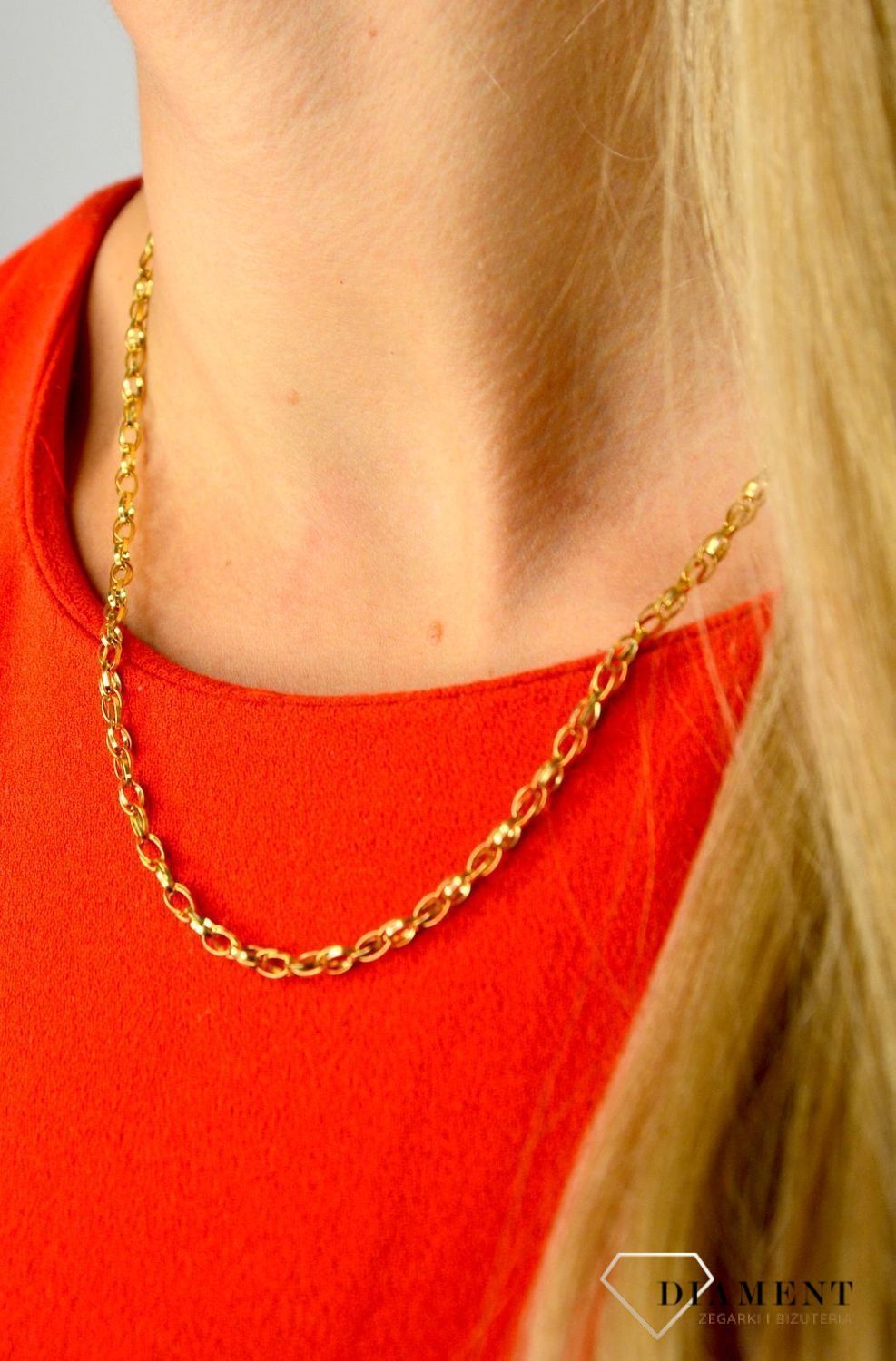 Złoty łańcuszek 585 o szerokości 3,5 mm DIA-LAN-1251-585 3,5mm.jpg